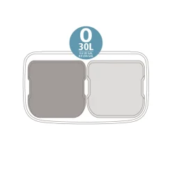 Brabantia Bo Touch Bin Afvalemmer 2 x 30 L - Mineral Concrete Grey Outlet