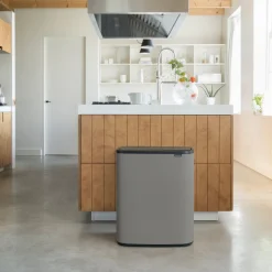 Brabantia Bo Touch Bin Afvalemmer 2 x 30 L - Mineral Concrete Grey Outlet