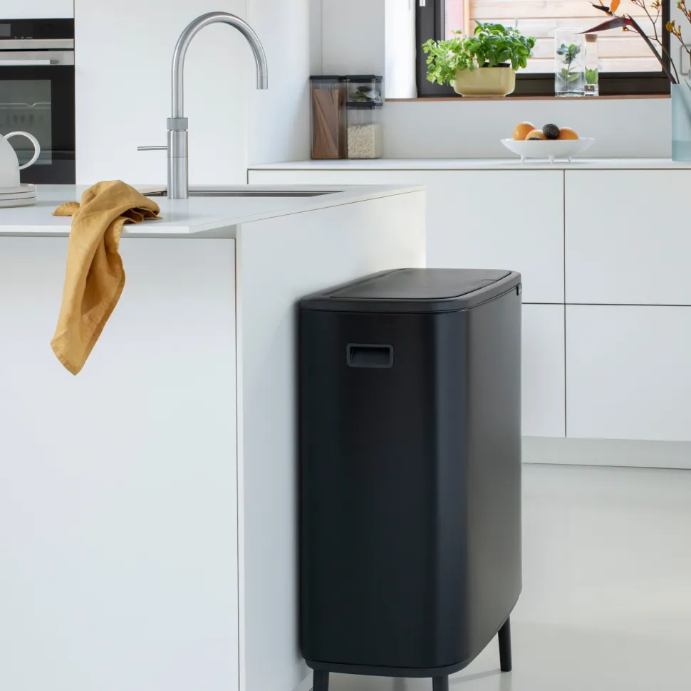 Brabantia Bo Touch Bin Hi Afvalemmer 2 x 30 L - Zwart