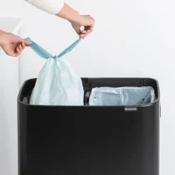 Brabantia Bo Touch Bin Hi Afvalemmer 2 x 30 L - Zwart