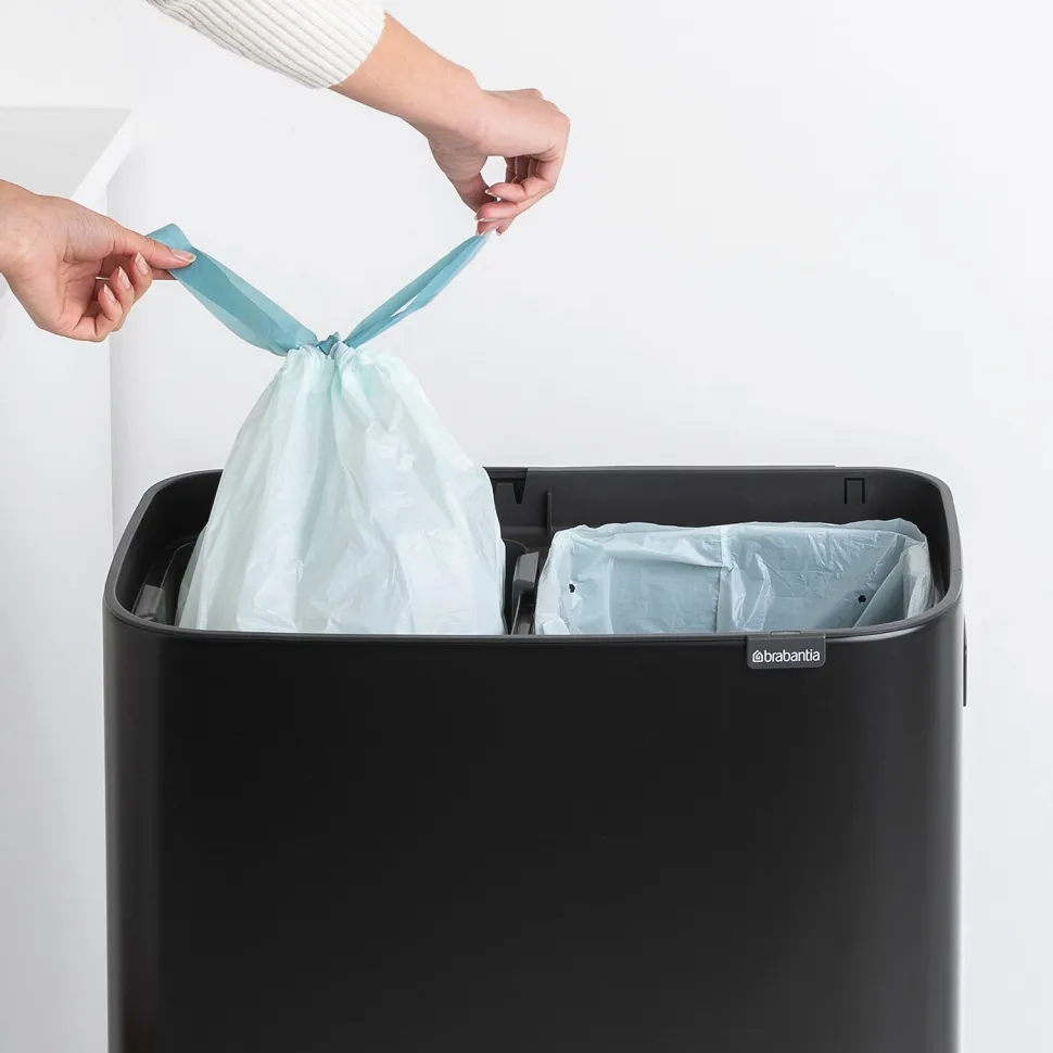 Brabantia Bo Touch Bin Hi Afvalemmer 2 x 30 L - Zwart