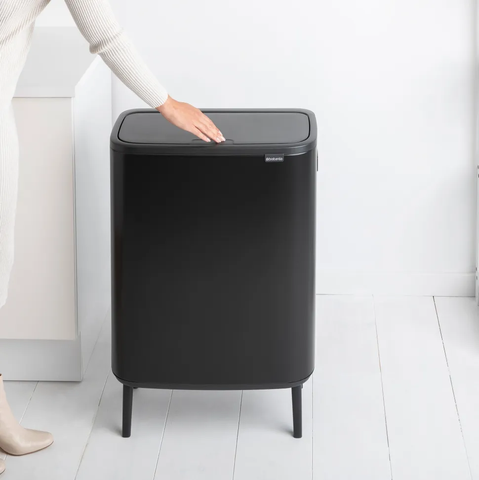 Brabantia Bo Touch Bin Hi Afvalemmer 2 x 30 L - Zwart