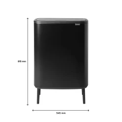 Brabantia Bo Touch Bin Hi Afvalemmer 2 x 30 L - Zwart