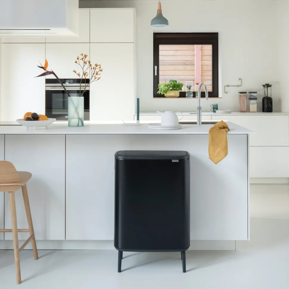 Brabantia Bo Touch Bin Hi Afvalemmer 2 x 30 L - Zwart