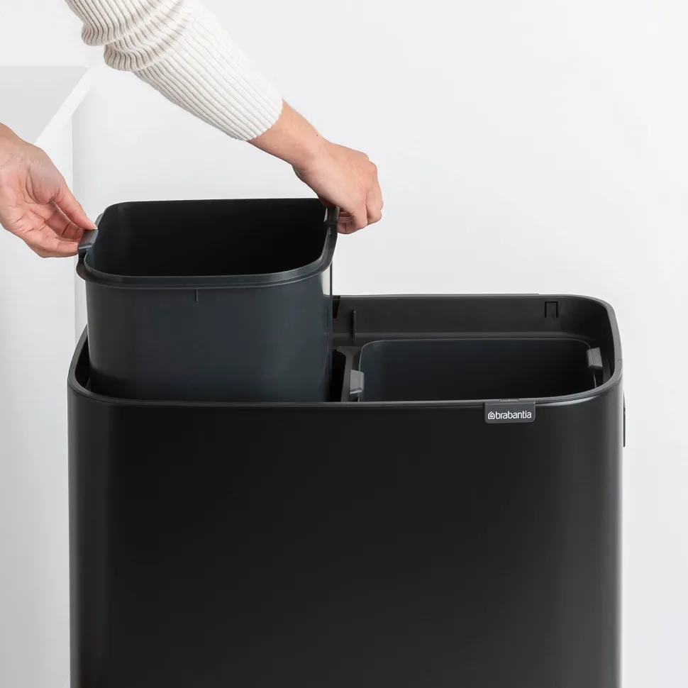 Brabantia Bo Touch Bin Hi Afvalemmer 2 x 30 L - Zwart