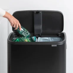 Brabantia Bo Touch Bin Hi Afvalemmer 2 x 30 L - Zwart