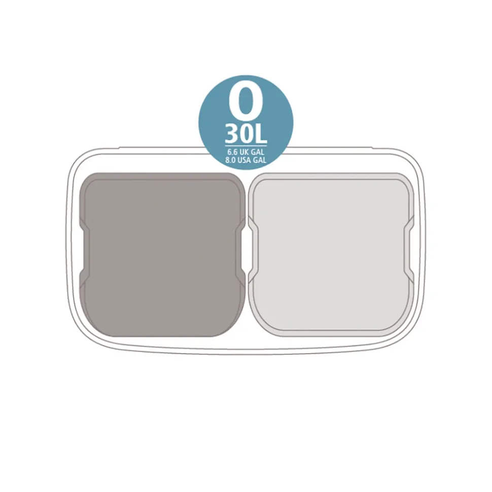 Brabantia Bo Touch Bin Hi Afvalemmer 2 x 30 L - Zwart