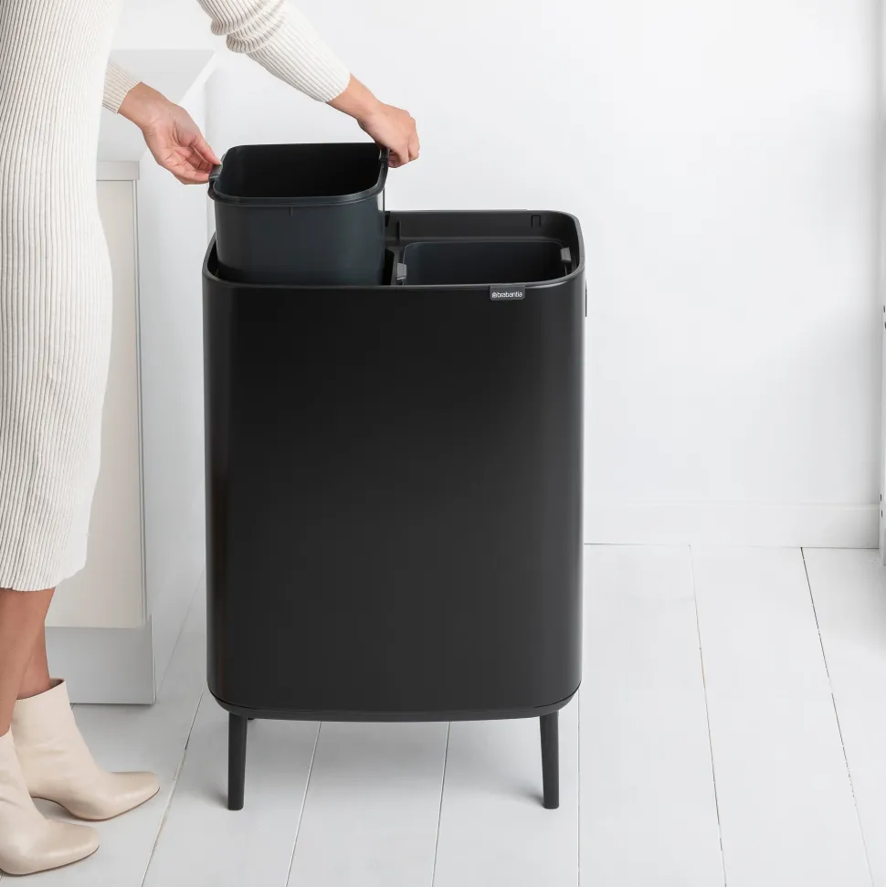 Brabantia Bo Touch Bin Hi Afvalemmer 2 x 30 L - Zwart