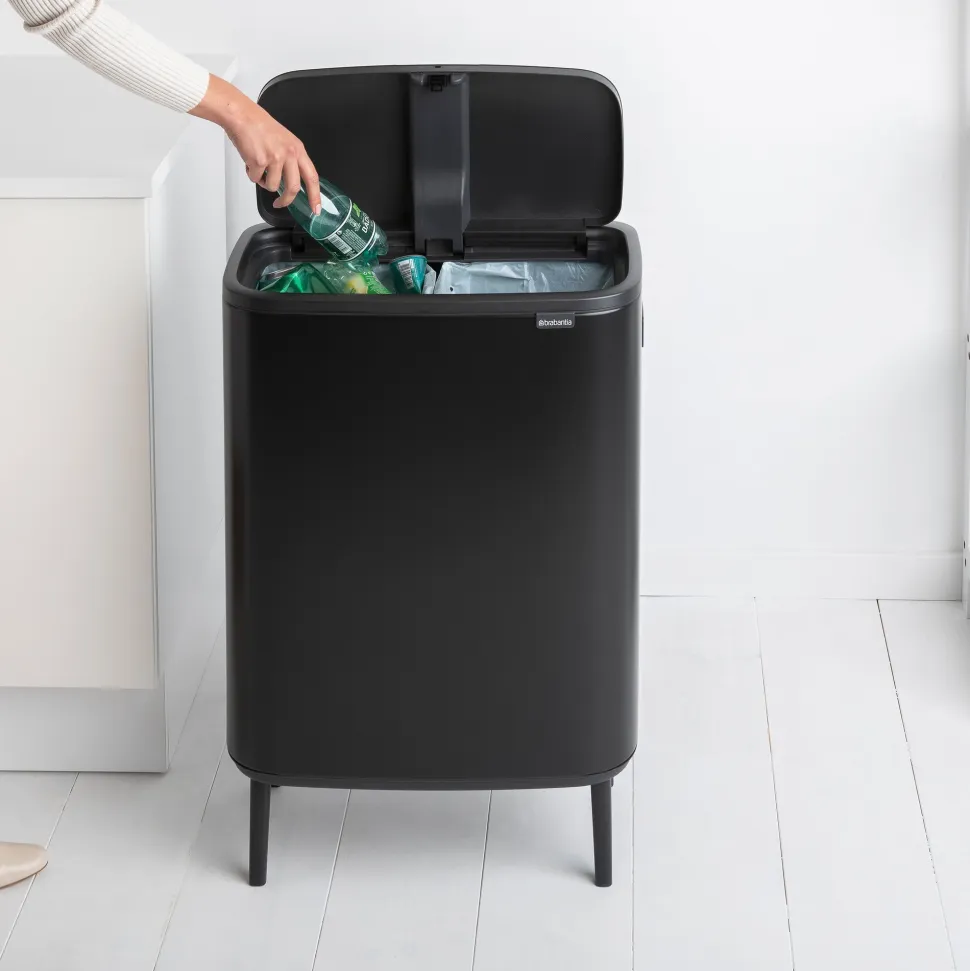 Brabantia Bo Touch Bin Hi Afvalemmer 2 x 30 L - Zwart