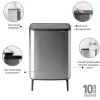 Brabantia Bo Touch Bin Hi Afvalemmer 2 x 30 L - Vingerafdrukvrij Best