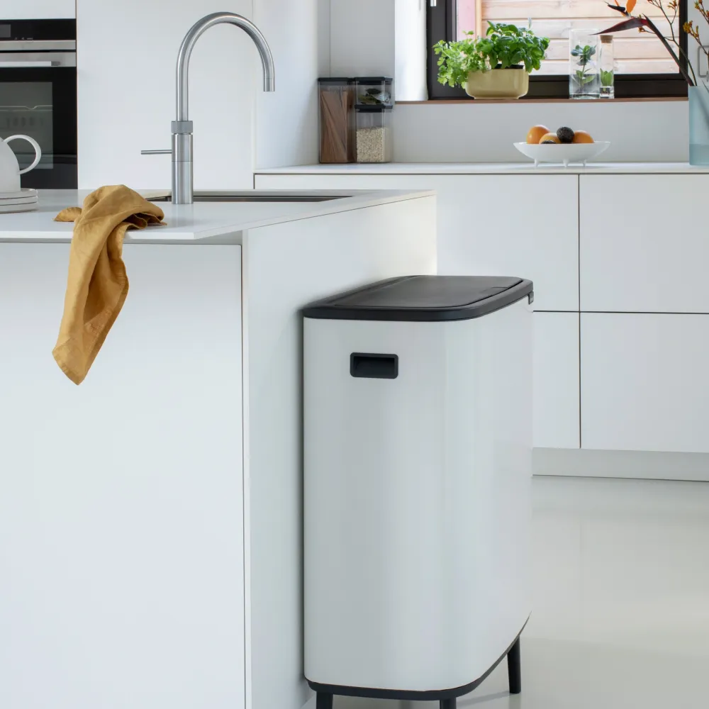 Brabantia Bo Touch Bin Hi Afvalemmer 2 x 30 L - Wit Outlet