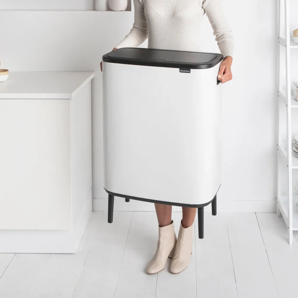 Brabantia Bo Touch Bin Hi Afvalemmer 2 x 30 L - Wit Outlet