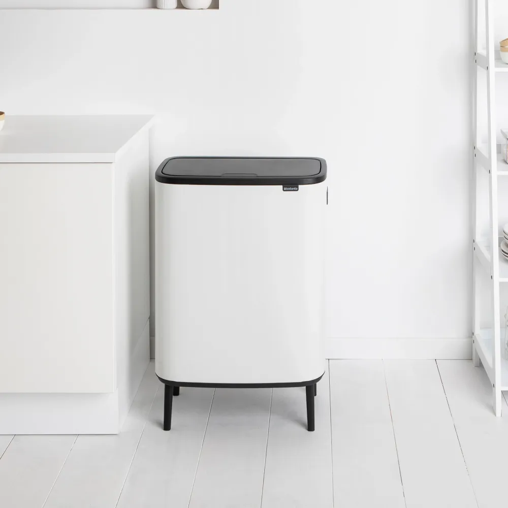 Brabantia Bo Touch Bin Hi Afvalemmer 2 x 30 L - Wit Outlet