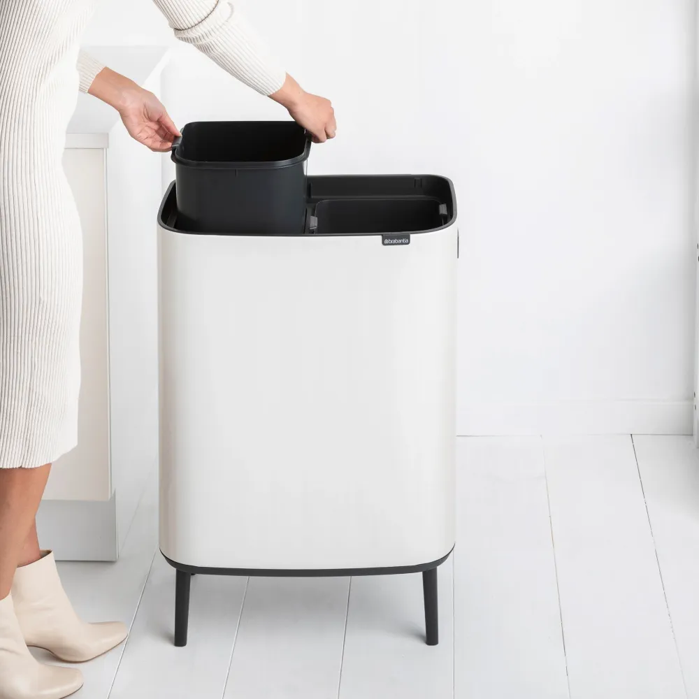 Brabantia Bo Touch Bin Hi Afvalemmer 2 x 30 L - Wit Outlet