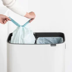 Brabantia Bo Touch Bin Hi Afvalemmer 2 x 30 L - Wit Outlet