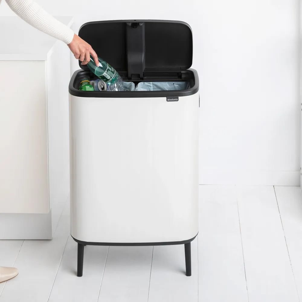 Brabantia Bo Touch Bin Hi Afvalemmer 2 x 30 L - Wit Outlet
