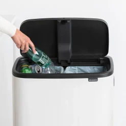 Brabantia Bo Touch Bin Hi Afvalemmer 2 x 30 L - Wit Outlet
