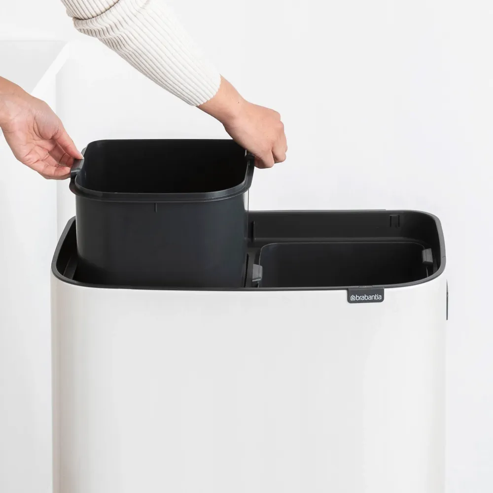Brabantia Bo Touch Bin Hi Afvalemmer 2 x 30 L - Wit Outlet