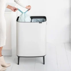 Brabantia Bo Touch Bin Hi Afvalemmer 2 x 30 L - Wit Outlet