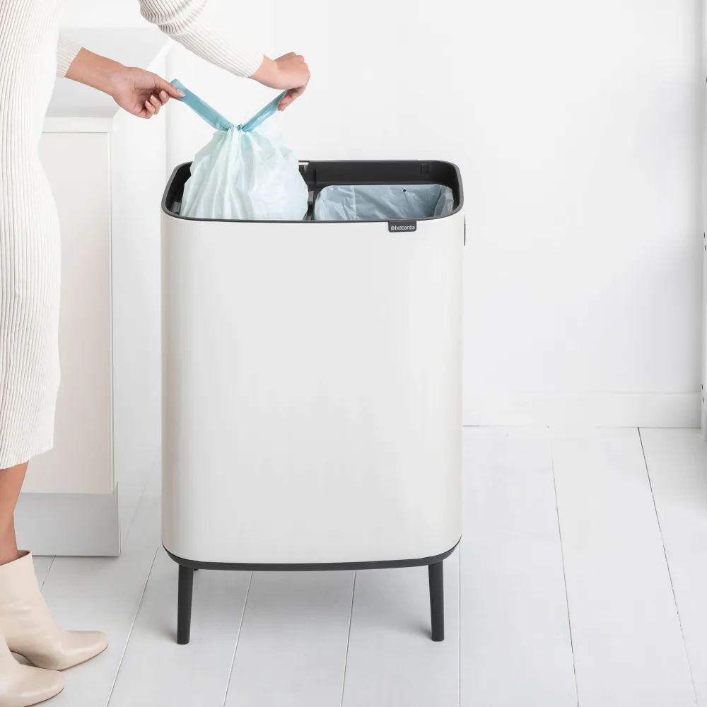 Brabantia Bo Touch Bin Hi Afvalemmer 2 x 30 L - Wit Outlet