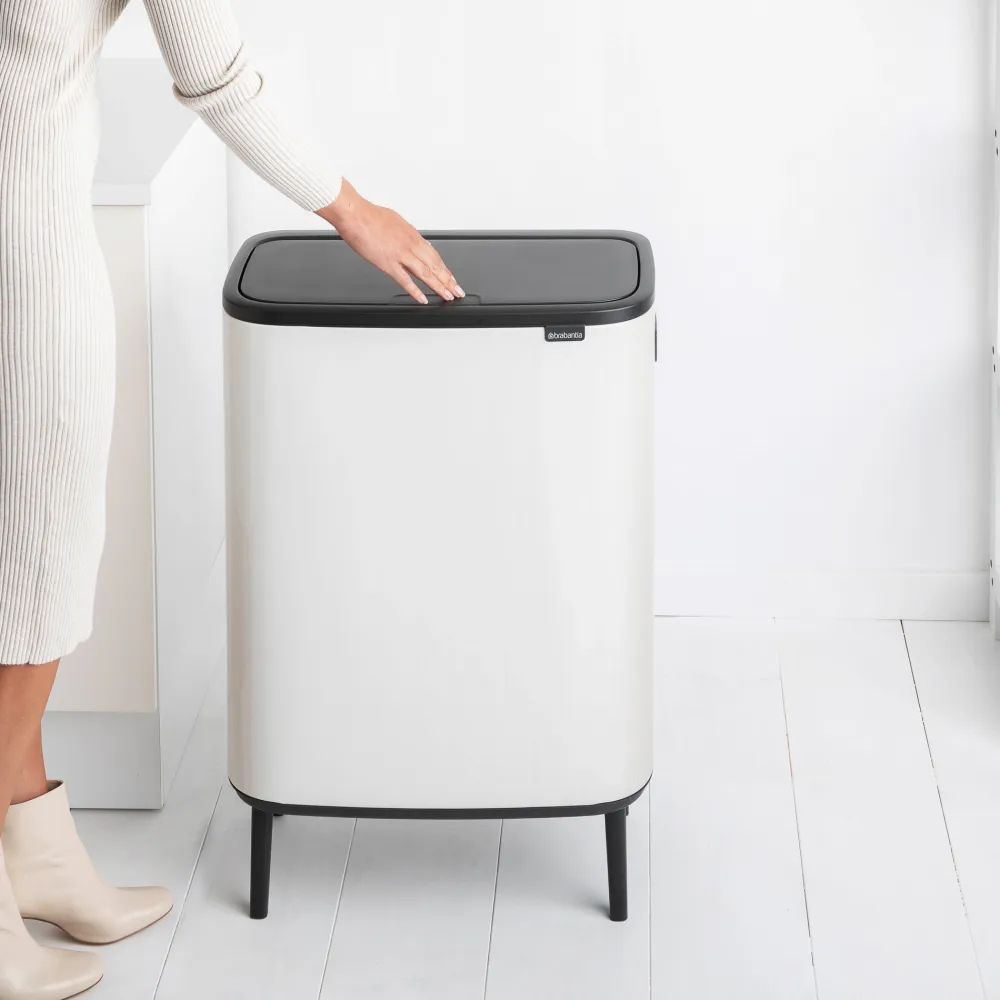 Brabantia Bo Touch Bin Hi Afvalemmer 2 x 30 L - Wit Outlet