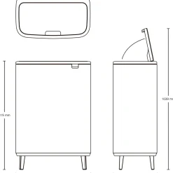 Brabantia Bo Touch Bin Hi 60 Liter (2x30 Liter) Discount