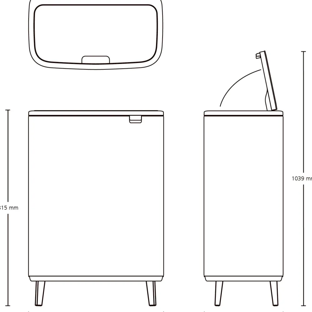 Brabantia Bo Touch Bin Hi 60 Liter (2x30 Liter) Discount