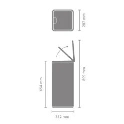 Brabantia Bo Touch Bin Prullenbak 30 L - Matt Steel