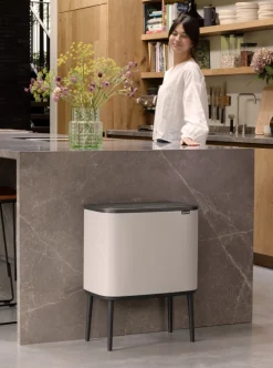Brabantia Bo Touch Bin Prullenbak Soft Grey 3 x 11 liter
