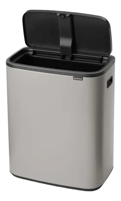 Brabantia Bo Touch Bin Prullenbak Soft Grey 60 liter