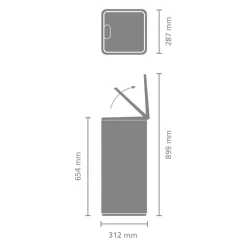 Brabantia Bo Touch Bin Prullenbak 30 L - Matt Black Sale