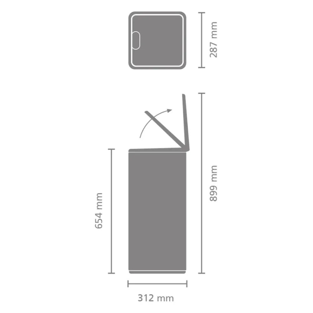 Brabantia Bo Touch Bin Prullenbak 30 L - Matt Black Sale