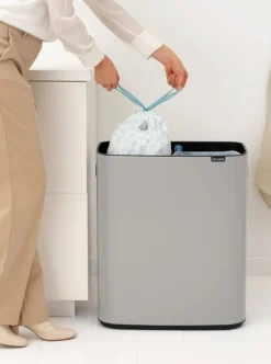 Brabantia Bo Touch Bin Prullenbak Soft Grey 2 x 30 liter