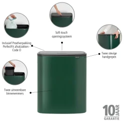 Brabantia Bo Touch Bin 2 x 30 L - Pine Green Hot