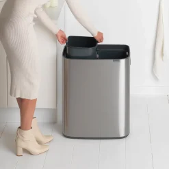 Brabantia Bo Touch Bin 2 x 30 L - Vingerafdrukvrij - Zilver Online