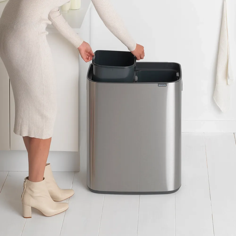 Brabantia Bo Touch Bin 2 x 30 L - Vingerafdrukvrij - Zilver Online