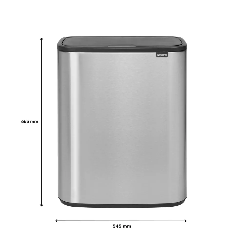Brabantia Bo Touch Bin 2 x 30 L - Vingerafdrukvrij - Zilver Online