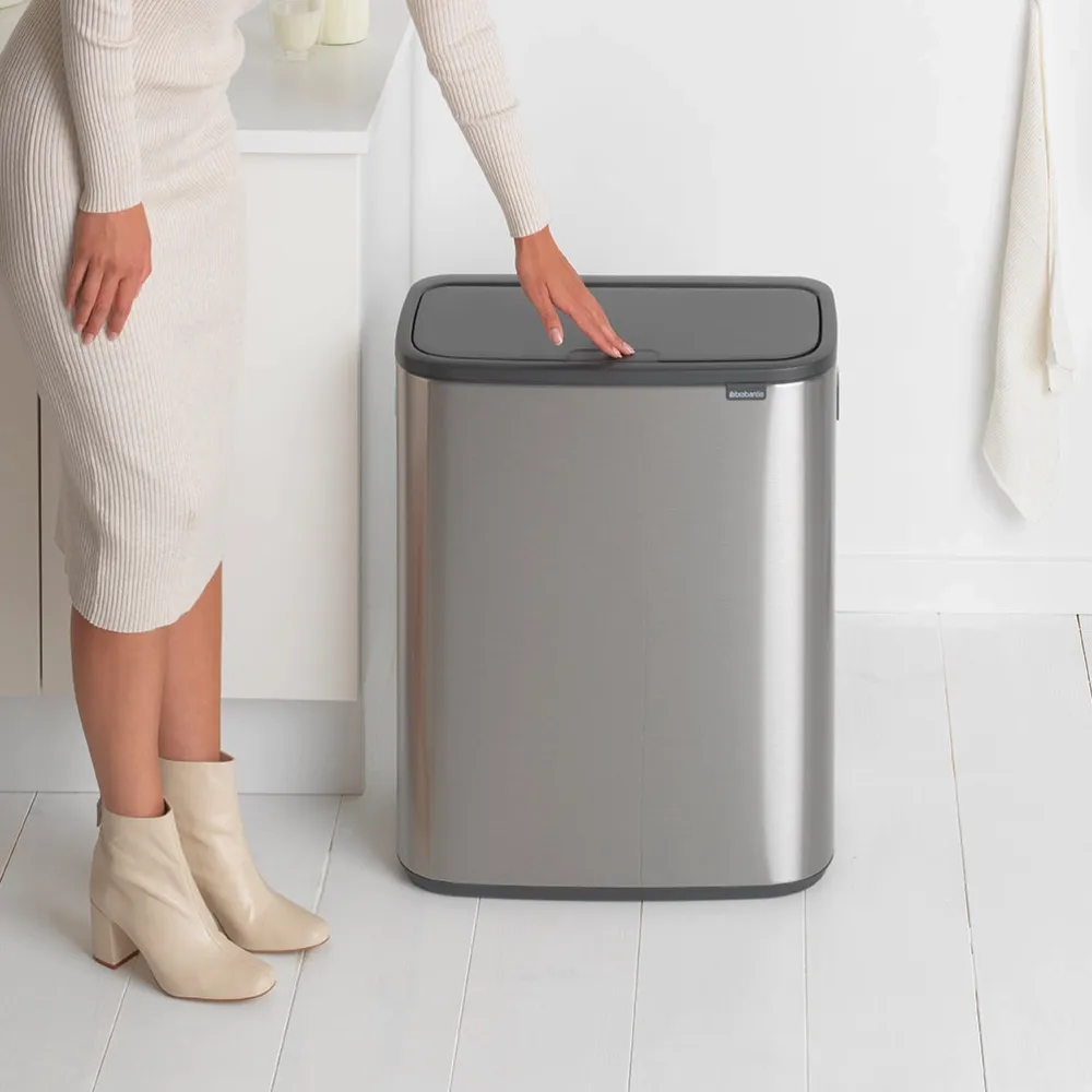 Brabantia Bo Touch Bin 2 x 30 L - Vingerafdrukvrij - Zilver Online