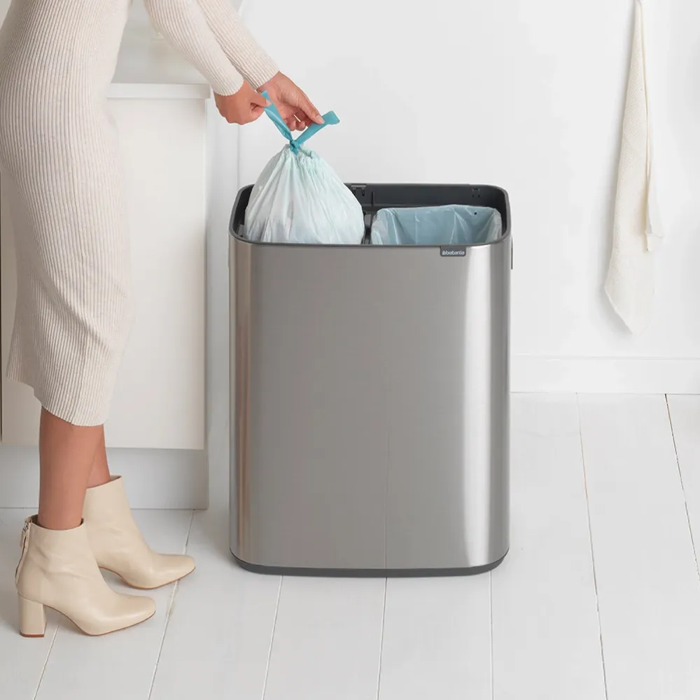 Brabantia Bo Touch Bin 2 x 30 L - Vingerafdrukvrij - Zilver Online