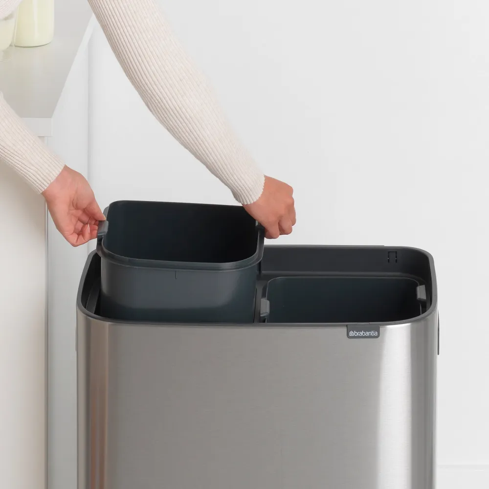 Brabantia Bo Touch Bin 2 x 30 L - Vingerafdrukvrij - Zilver Online