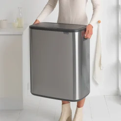 Brabantia Bo Touch Bin 2 x 30 L - Vingerafdrukvrij - Zilver Online
