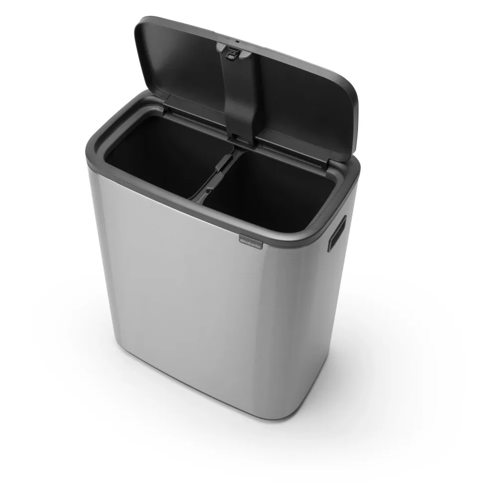 Brabantia Bo Touch Bin 2 x 30 L - Vingerafdrukvrij - Zilver Online