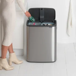 Brabantia Bo Touch Bin 2 x 30 L - Vingerafdrukvrij - Zilver Online