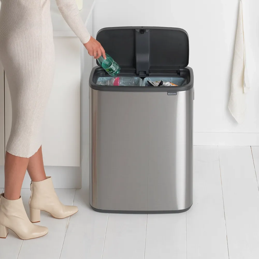 Brabantia Bo Touch Bin 2 x 30 L - Vingerafdrukvrij - Zilver Online