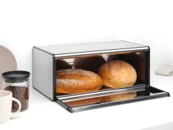 Brabantia Broodtrommel Matt Steel met klepdeksel New