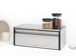 Brabantia Broodtrommel Matt Steel met klepdeksel New