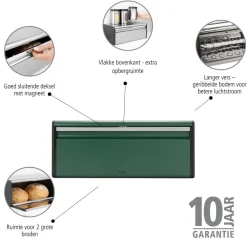 Brabantia Broodtrommel met Klepdeksel - 288469 Outlet