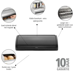 Brabantia Broodtrommel met schuifdeksel - 50258 Online
