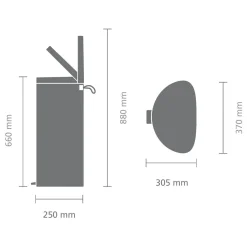 Brabantia Flatback+ Pedaalemmer 30 Liter - 243782
