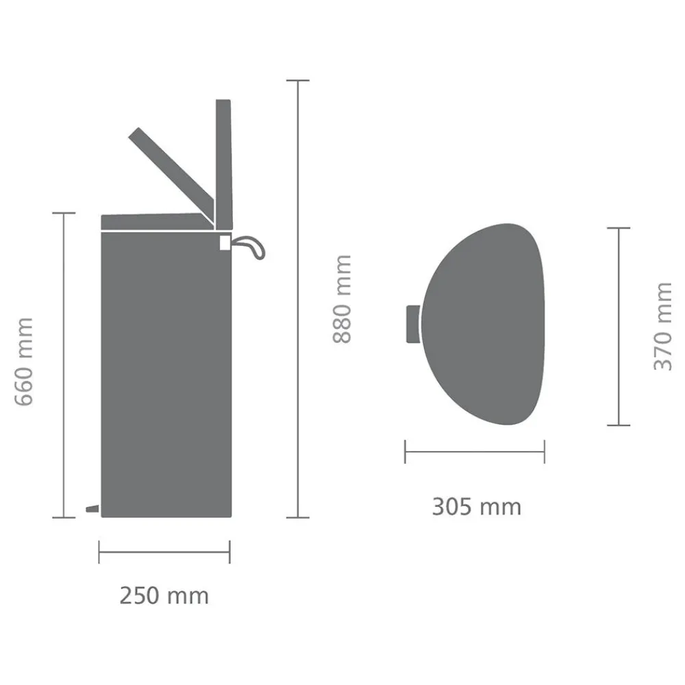 Brabantia Flatback+ Pedaalemmer 30 Liter - 243783 Online